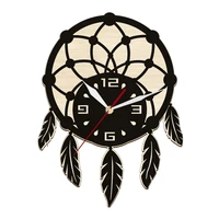 dream catcher keep good dreams and blessings vintage wall clock for living room decor indian pocket net article wood wall watch