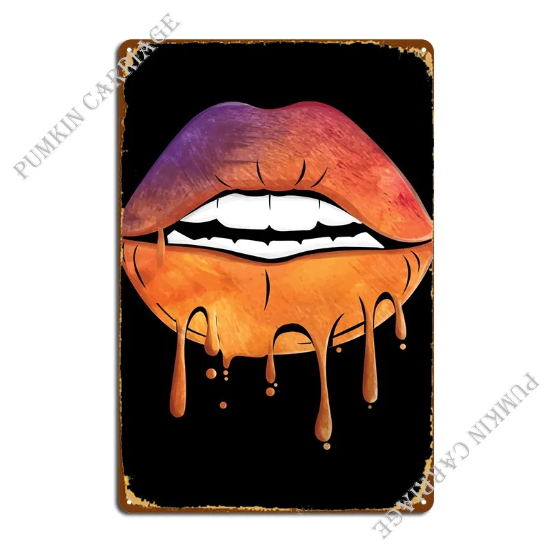 

Melting Lips Metal Plaque Poster Printing Garage Club Club Cinema Funny Tin Sign Poster