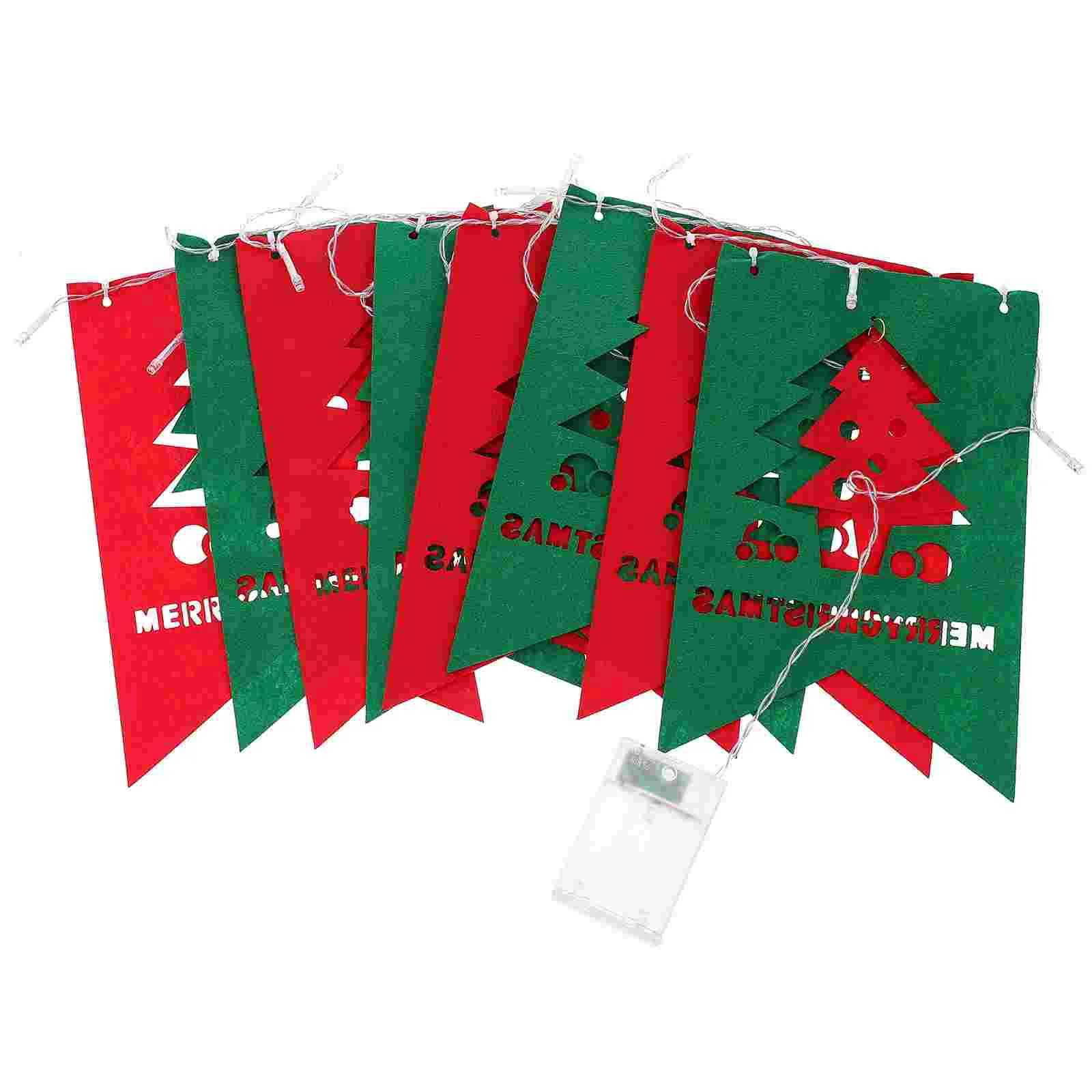 

1Pc Creative Luminous Flag Pendant Strap Decor Christmas Lamp Adorn