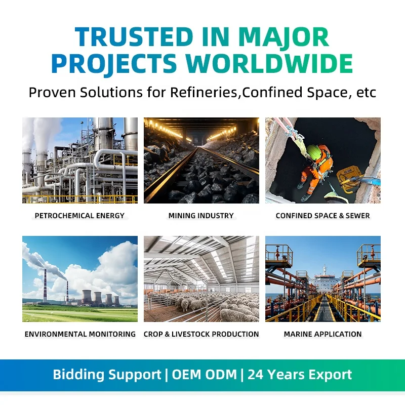 Фото Портативный многогазовый тестер (4 газа) для обнаружения горючих и токсичных газов в замкнутых пространствах №5
