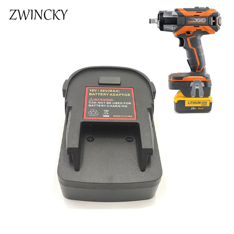 

ZWINCKY Battery Adapter Converter For Dewalt 18V/20V DCB180 etc. Lithium Battery To For RIDGID For AEG 18V Lithium Battery Tools