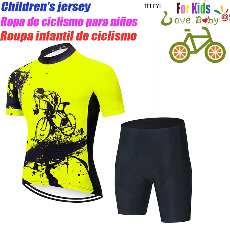 

Детский комплект из джерси и футболки для езды на велосипеде для мальчиков и девочек