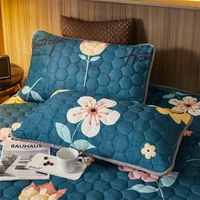 2pcs 48x74cm crystal velvet pillow case soft bedding floral carton pillowcase rectangle sleep pillow cover protector cute colors