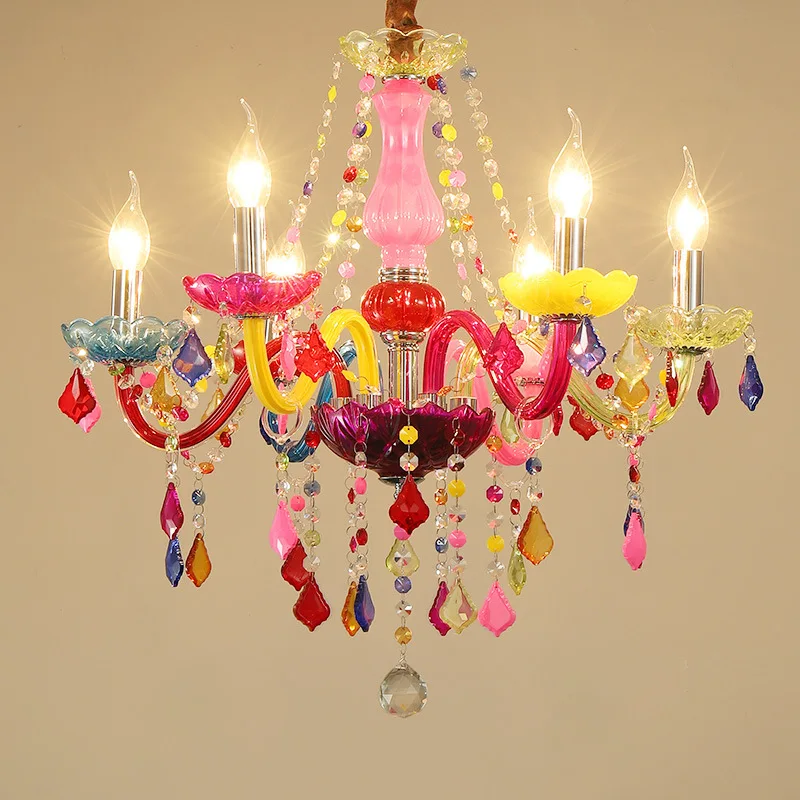 Люстра для детской комнаты в европейском стиле лампа спальни принцессы