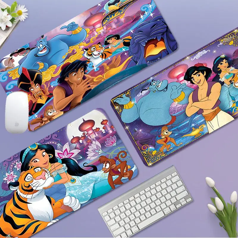 

Disney Aladdin Princess Jasmine And Prince XL Lockedge Cartoon Anime Gaming Mouse Pad Keyboard Mouse Mats Desk Mat Accessories