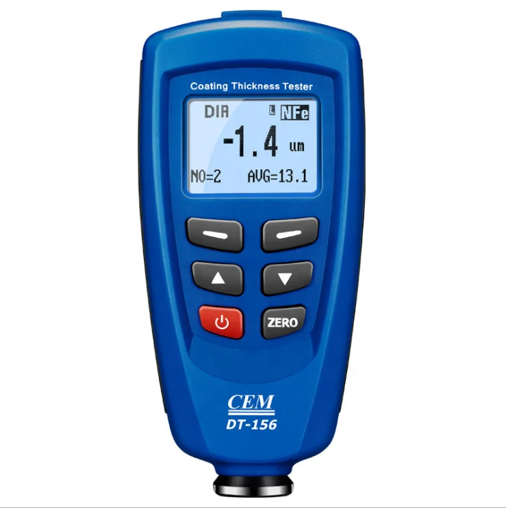 

Digital DT-156 Paint Coating Thickness Gauge Meter Tester 0~1250um with Built-in Auto F & NF Probe + USB Cable + CD software