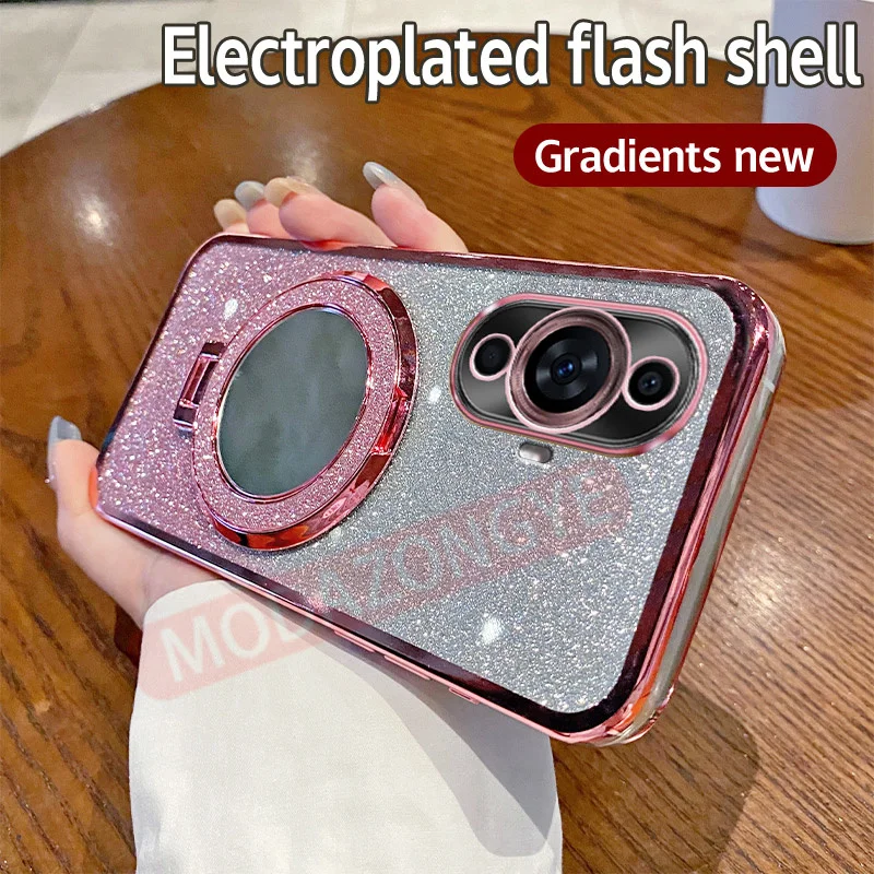 Мягкий силиконовый чехол для Huawei Nova 11 с гальваническим покрытием