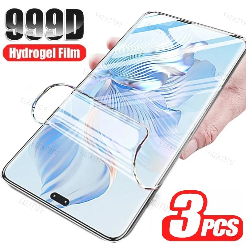 Защитные пленки для Huawei Honor 90 80 50 60 70 Lite Pro Plus + SE GT, Гидрогелевая пленка с полным покрытием для Honor X50, X50i, X40, X40i, 3 шт.