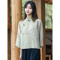 2022 chinese traditional hanfu top ancient chinese retro blouse vintage women tops elegant oriental tang suit chinese blouse