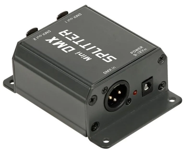 

OEM черный цвет Mini 2 DMX Out 2CH DMX512 сигнал сплиттера усилитель