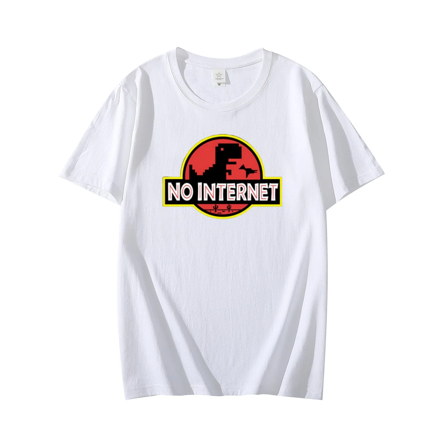 

Футболка с мультипликационным динозавром, Мужская футболка с принтом динозавра, Забавный Повседневный Топ в стиле Харадзюку, футболка для автономного парка Юрского периода, повседневный мужской топ