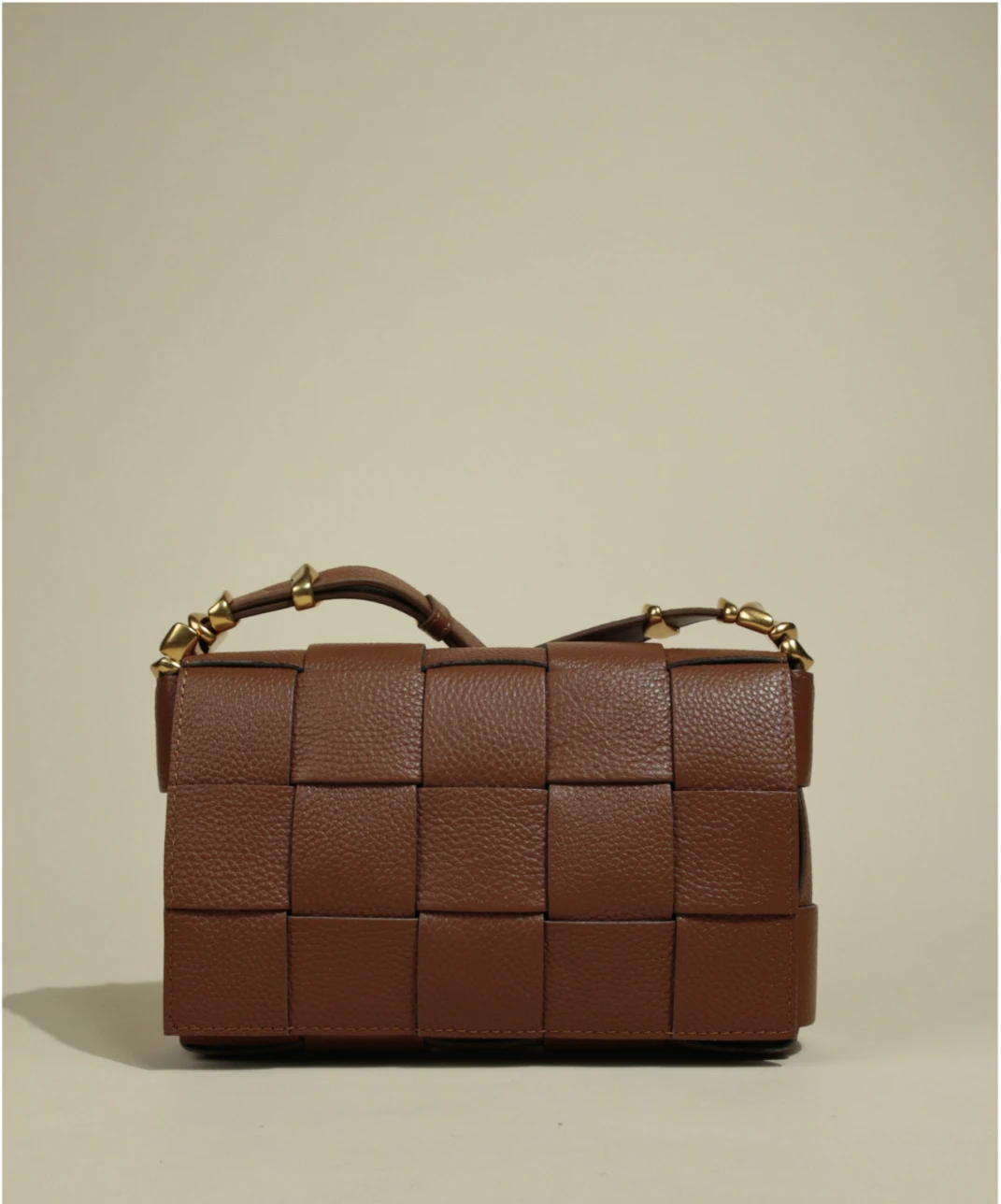 

Genuine Leather Handmade Woven Small Square Bag New Western Style Cowhide Women's Shoulder Messenger Bag
