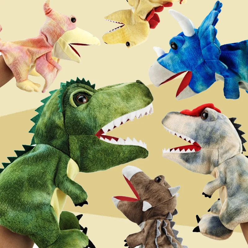 

Early Education Cartoon Tyrannosaurus Rex Hand Puppet Open Mouth Parent-child Interaction Dinosaur Plush Doll Toy Birthday Gifts