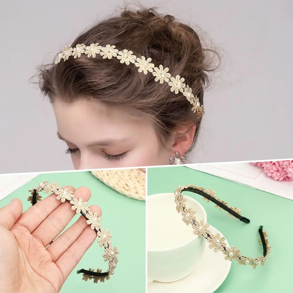 

Children's Headdress Crown Princess Flower Hairband Sweet Lovely Hair Accessories Girl's Birthday Performance Daily Accessories