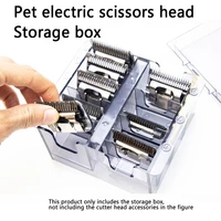 pet electric push scissors head storage box shaving scissors storage box toolbox parts box caliper limit comb box