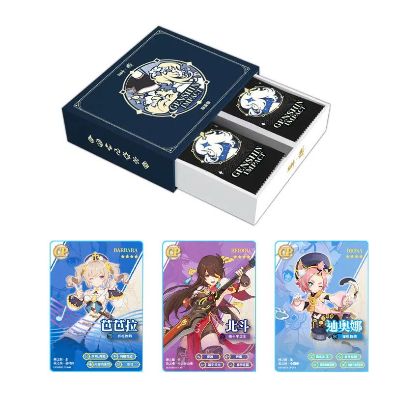 

Genshin Impact Collection Card Collection Anime Figure Series MR Birthday Gift Game Cards Table Toys Christmas