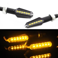 universal led motorcycle turn signals waterproof 12v amber flexible rear lights indicators flasher blinker lamp accessories