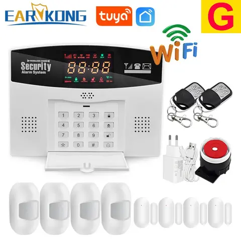 Охранная сигнализация Tuya с поддержкой Wi-Fi и GSM, 433 МГц - изображение