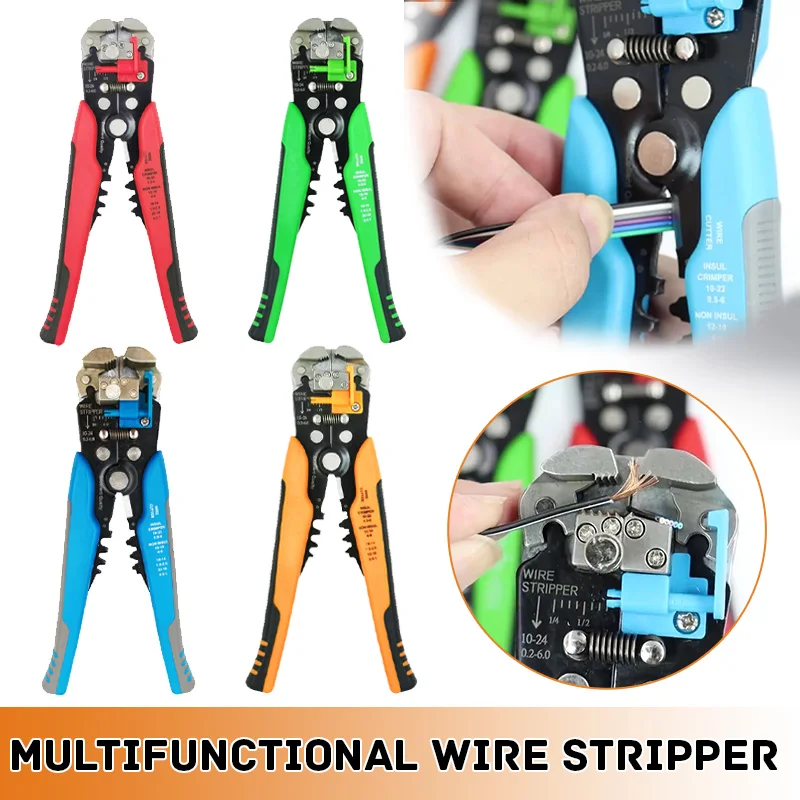 

Crimper Cable Cutter Automatic Wire Stripper Multifunctional Stripping Tools Crimping Pliers Terminal 0.2-6.0mm2 tool