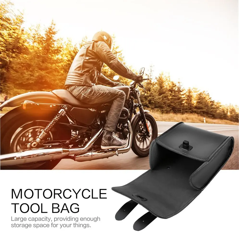 

Universal Motorcycle Bike Front Handlebar Tool Bag Luggage Saddle Bag Synthetic Leather Universal Motorcycle or Bike