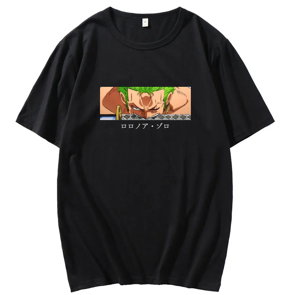 

Футболка Roronoa Zoro мужская с аниме принтом, уличная одежда в японском стиле, модная Свободная Повседневная рубашка с коротким рукавом, мужские...