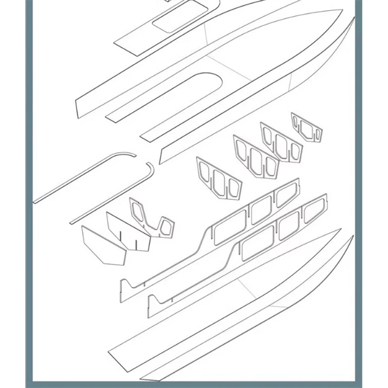 Модель корабля из липы O-boat набор для сборки скоростной лодки DIY Строительная