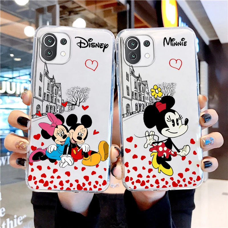 

Mickey Mouse Anime Transparent Phone Case For Xiaomi Mi 13 12T 12S 12X 12 11 11T 11i 10T 10 9 Pro Lite Ultra 5G