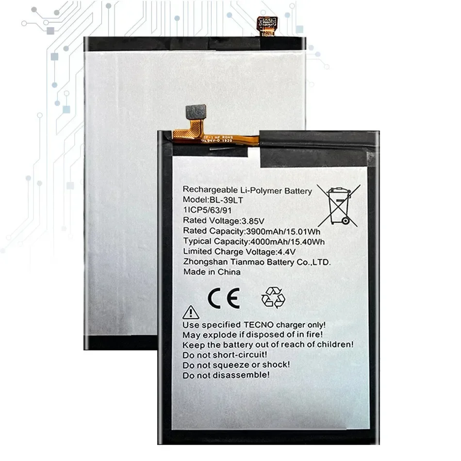 Аккумулятор BL-39LT 4000 мАч для Tecno Camon 12 Camon12 CC7 Spark 4 KC2 Spark4