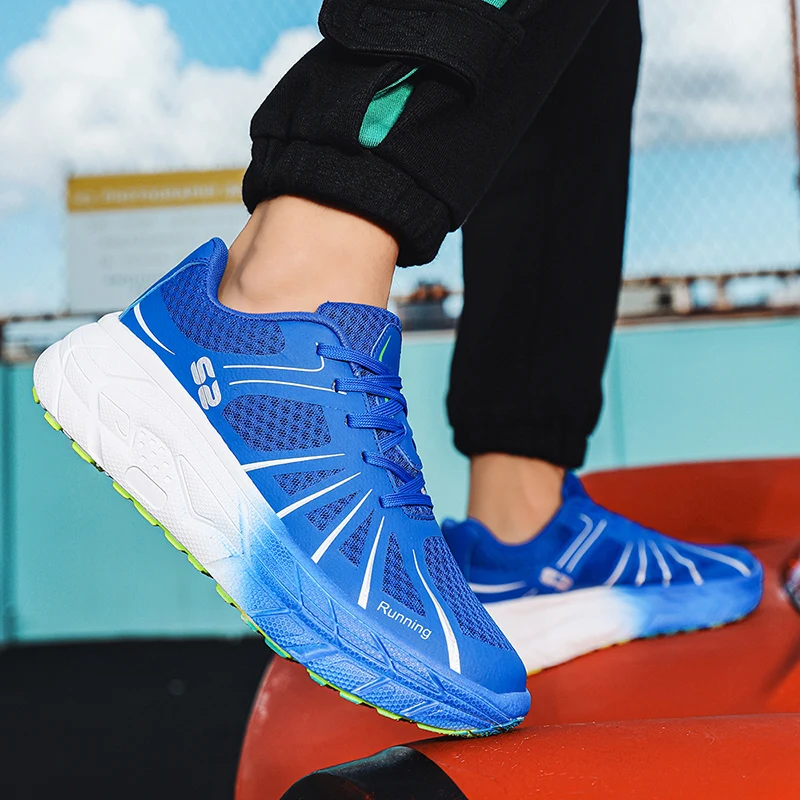 Running Shoes Anti Slip Shock Absorption Breathable Road Running Shoes Men Outdoor Fitness Jogging Casual Sport Shoes Women