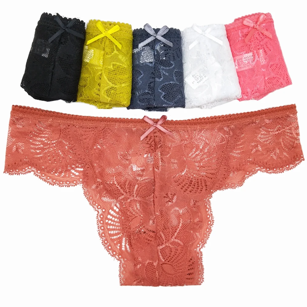 

6 PCS/Set Ladies Underpants Sexy Lingerie Women Transparent Briefs Panties Lace Culottes Femme Girls Female Underwear Intimates