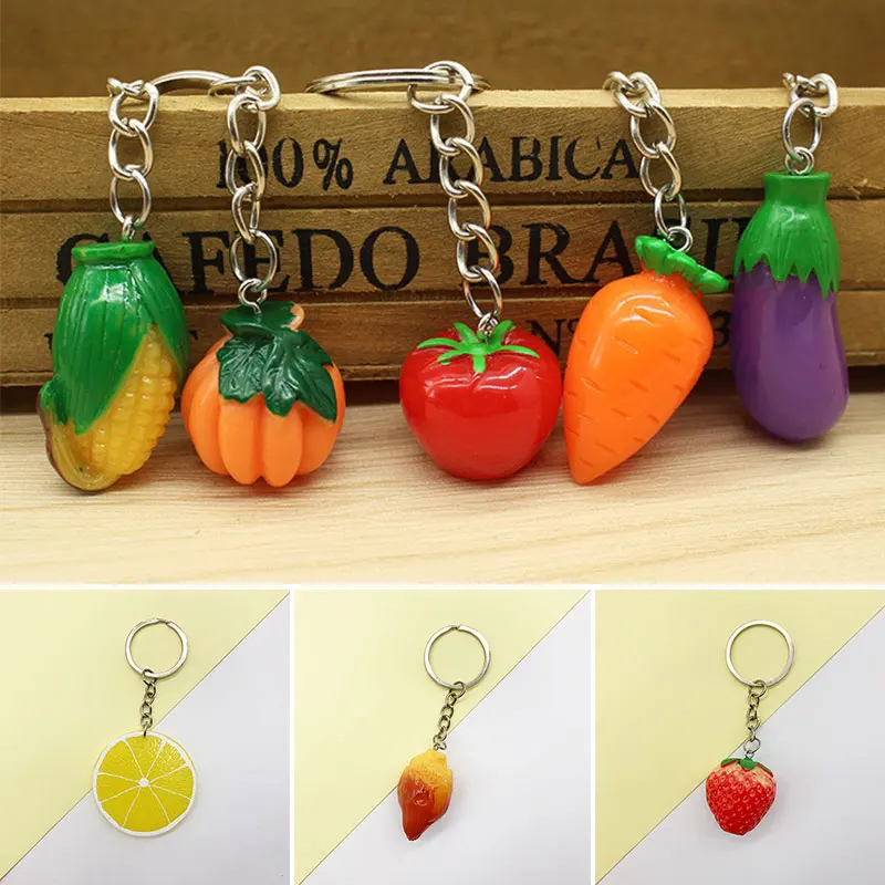 Брелок для ключей в виде фруктов и овощей |