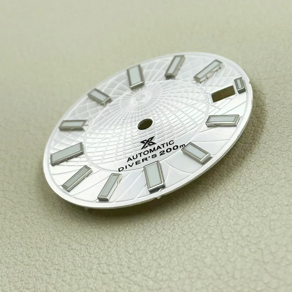 New NH35 dial mechanical watch modified NH36 diving watch green luminous word diameter 28.5mm watch accessories