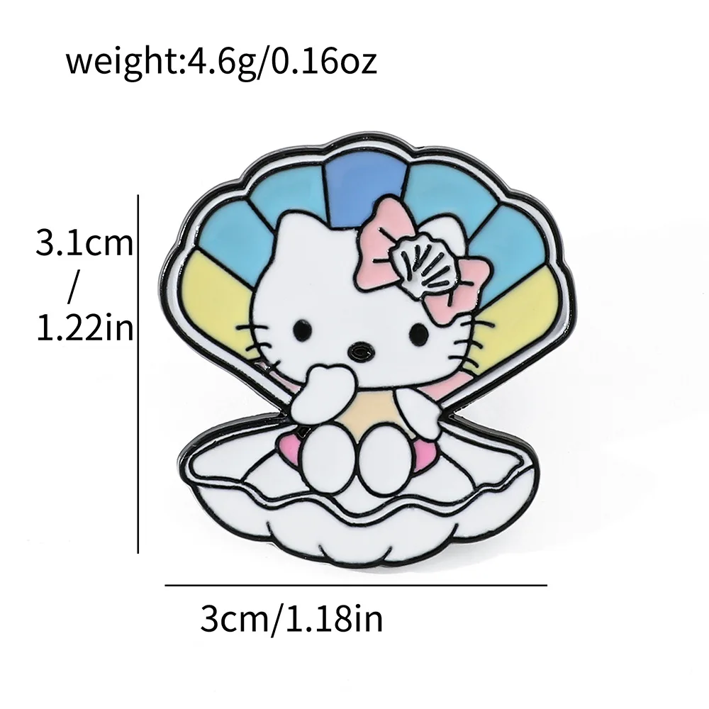 Sanrio Hello Kitty джинсовая куртка броши мультяшная мелодия Pochacco эмалированные булавки