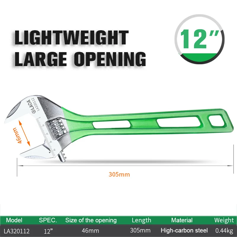 

LAOA Регулируемый гаечный ключ 6-12 дюймов из углеродистой стали