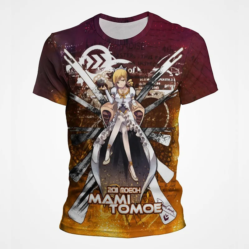 

Женская футболка с коротким рукавом Madoka Magica, новая летняя 3D футболка с мультяшным аниме принтом, крутая футболка в стиле Харадзюку для мальч...