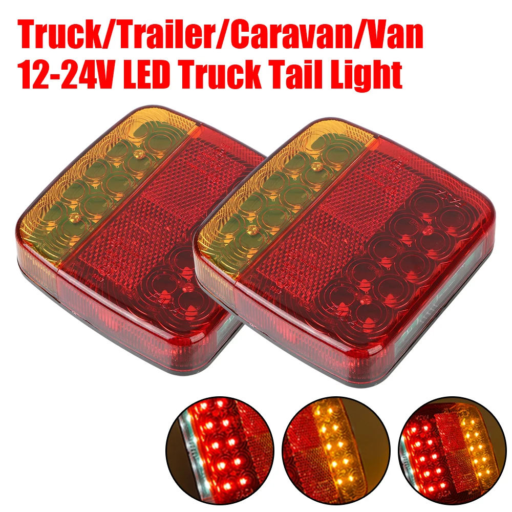 Magnetic Wireless LED Truck Tail Light Trailer Rear Taillight Signal Warning Brake Lamp For Caravan RV Camper Lorry Truck
