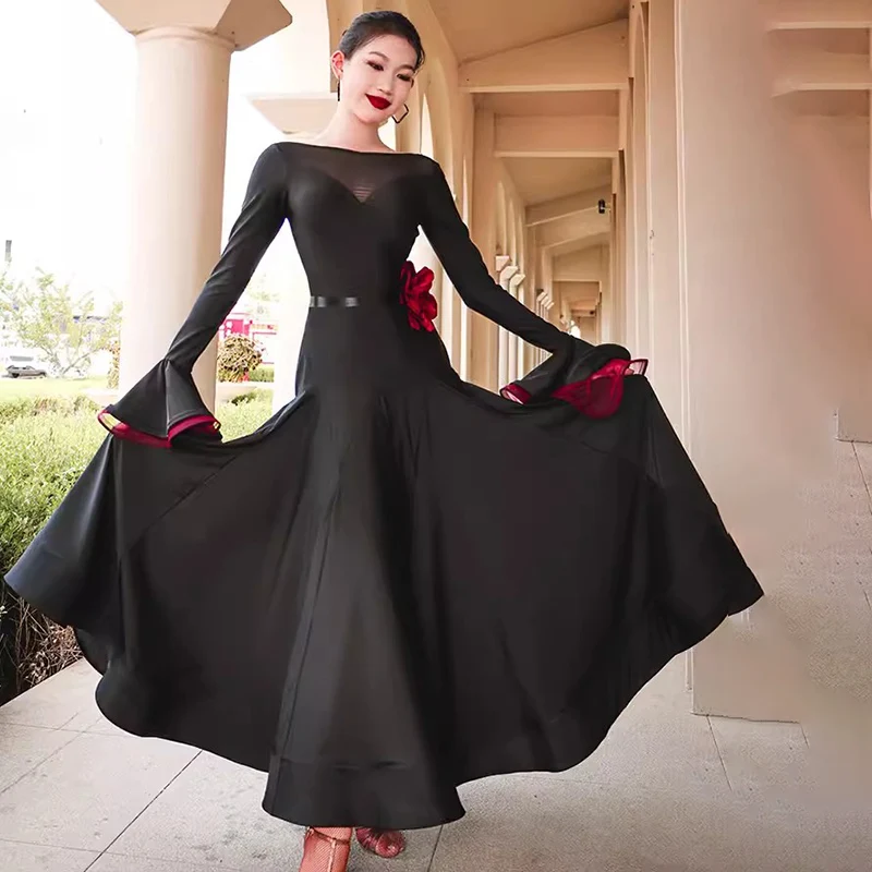 Элегантное платье для вальса 2024 высококачественное бальных танцев женские
