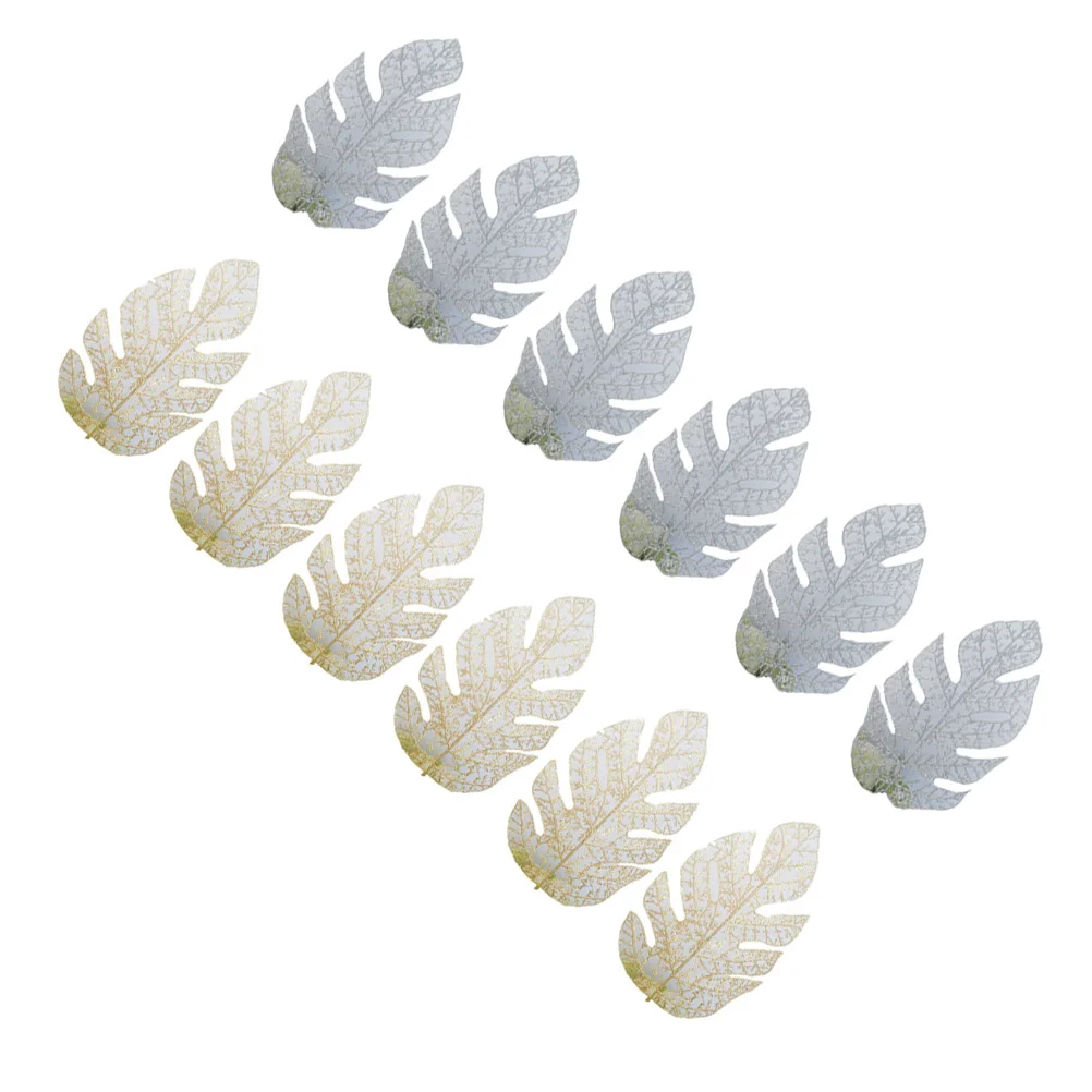 

12pcs Simulation Leaf Adornment Party Decor Leaf Ornment Photography Props for Banquet