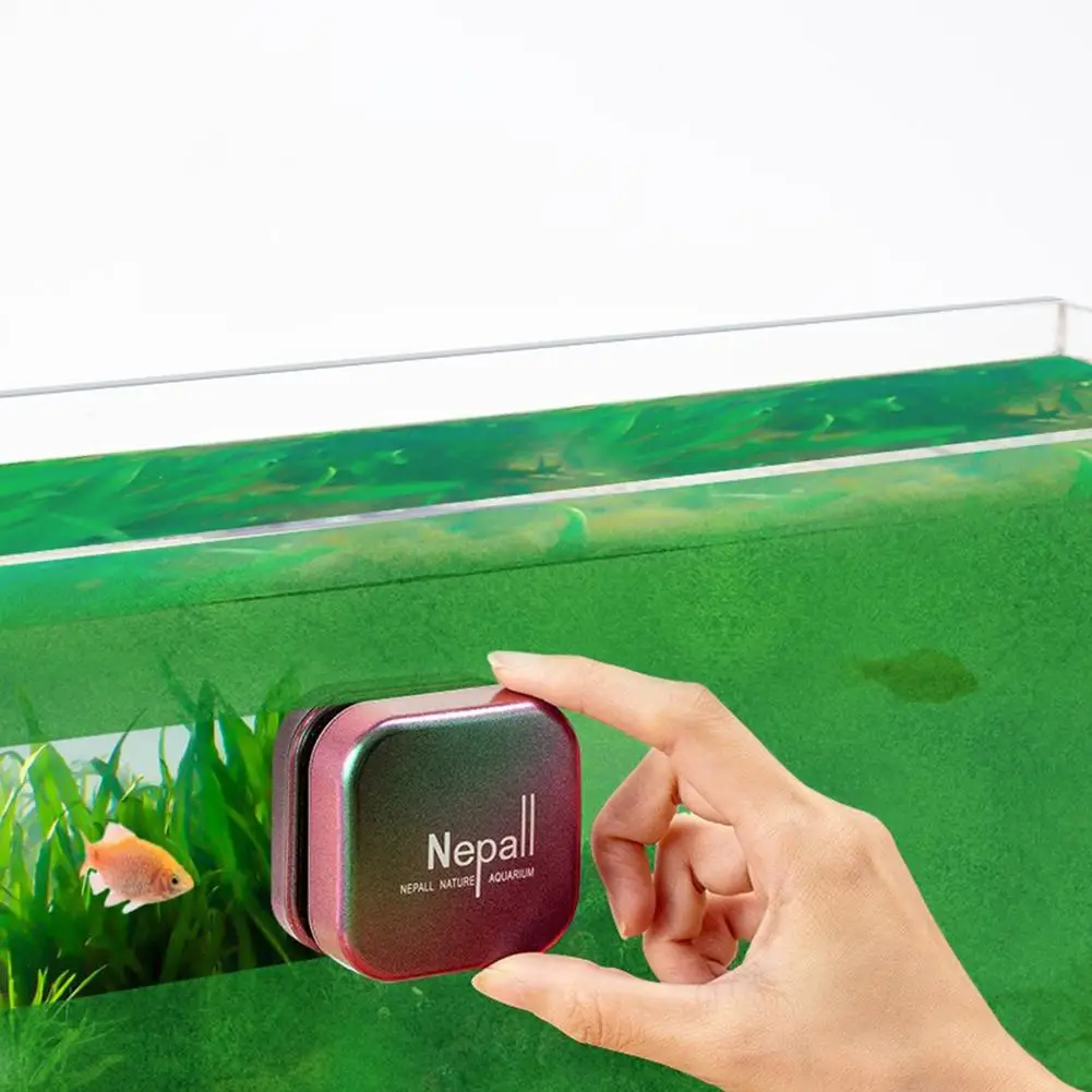 

Aquarium Magnetic Brush Fish Tank Double-Sided Gradient Cleaning Brush Cleaning Tools with Algae Scraper Cleaning Utensils