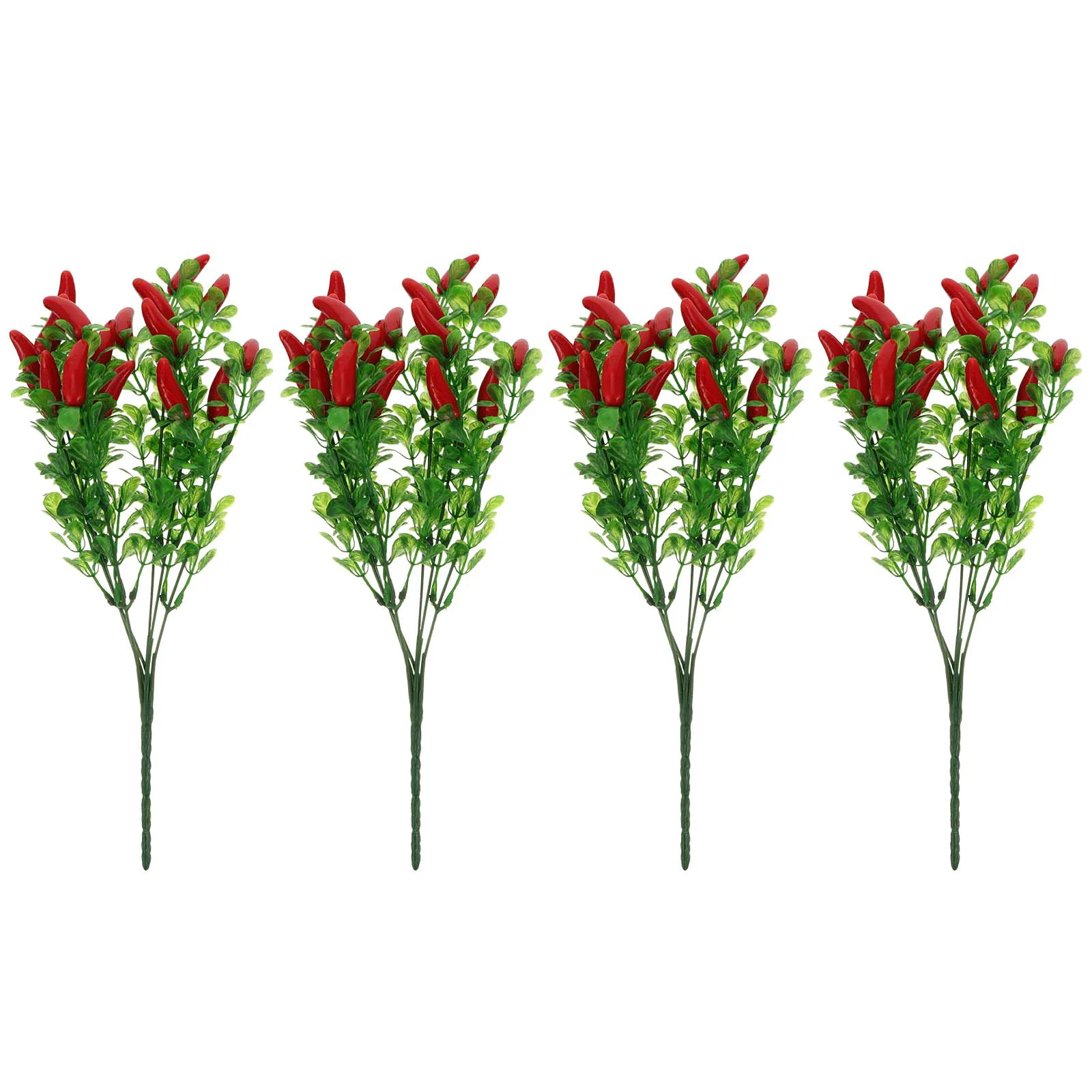 

Fake Flower Pepper Chili Bouquet Artificial Red Flowers Simulation Decorations Faux Bunch Fruits Peppers Stem Stamen Peppermint