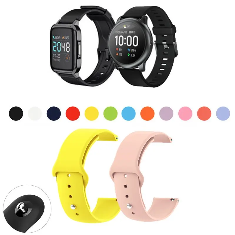 Фото Мягкий силиконовый ремешок для Haylou LS01 LS02 LS05 Solar Xiaomi Watch S4 S3 S2 S1 Pro Active №1