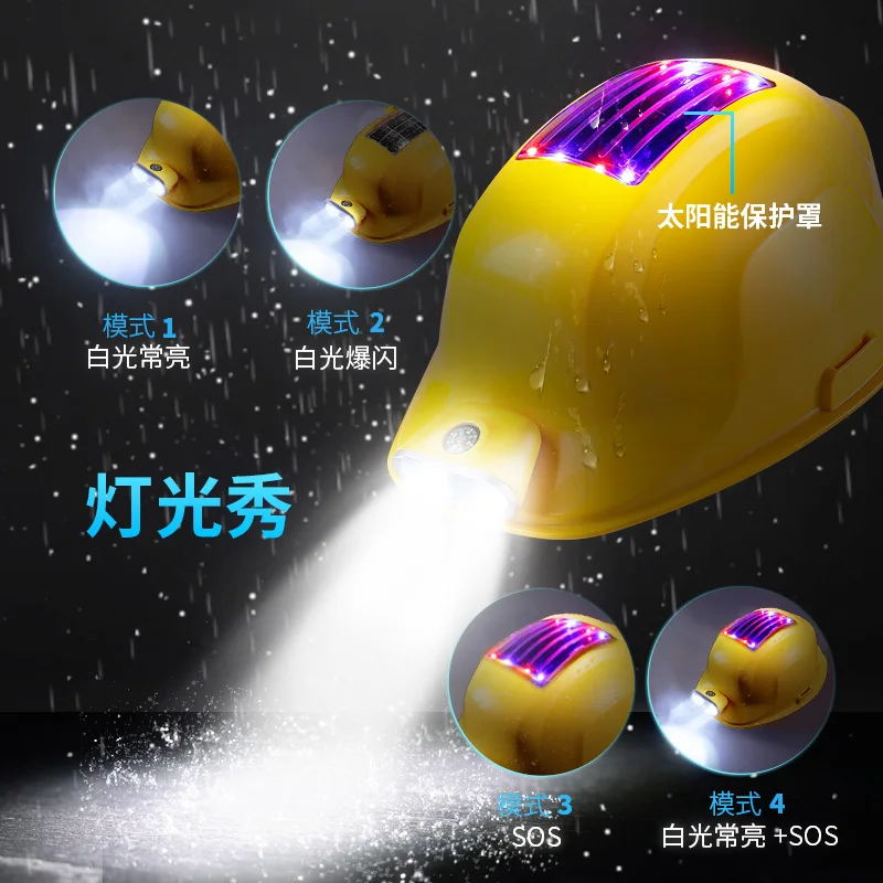 

Hard Hat with Dual Fan Solar LED Headlight Rechargeable Air Conditioning Cooling Bluetooth Headlamp
