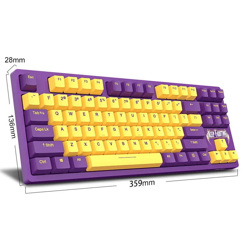 dareu a87 100 hotswap usb wired rgb led backlit mechanical gaming keyboard with customized violet gold switch programable free global shipping