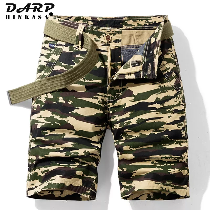 

2022 Summer New Camouflage Men Cargo Shorts Army Green Jogger Tactical Military Cargo Shorts Men Cotton Casual Loose Men Shorts