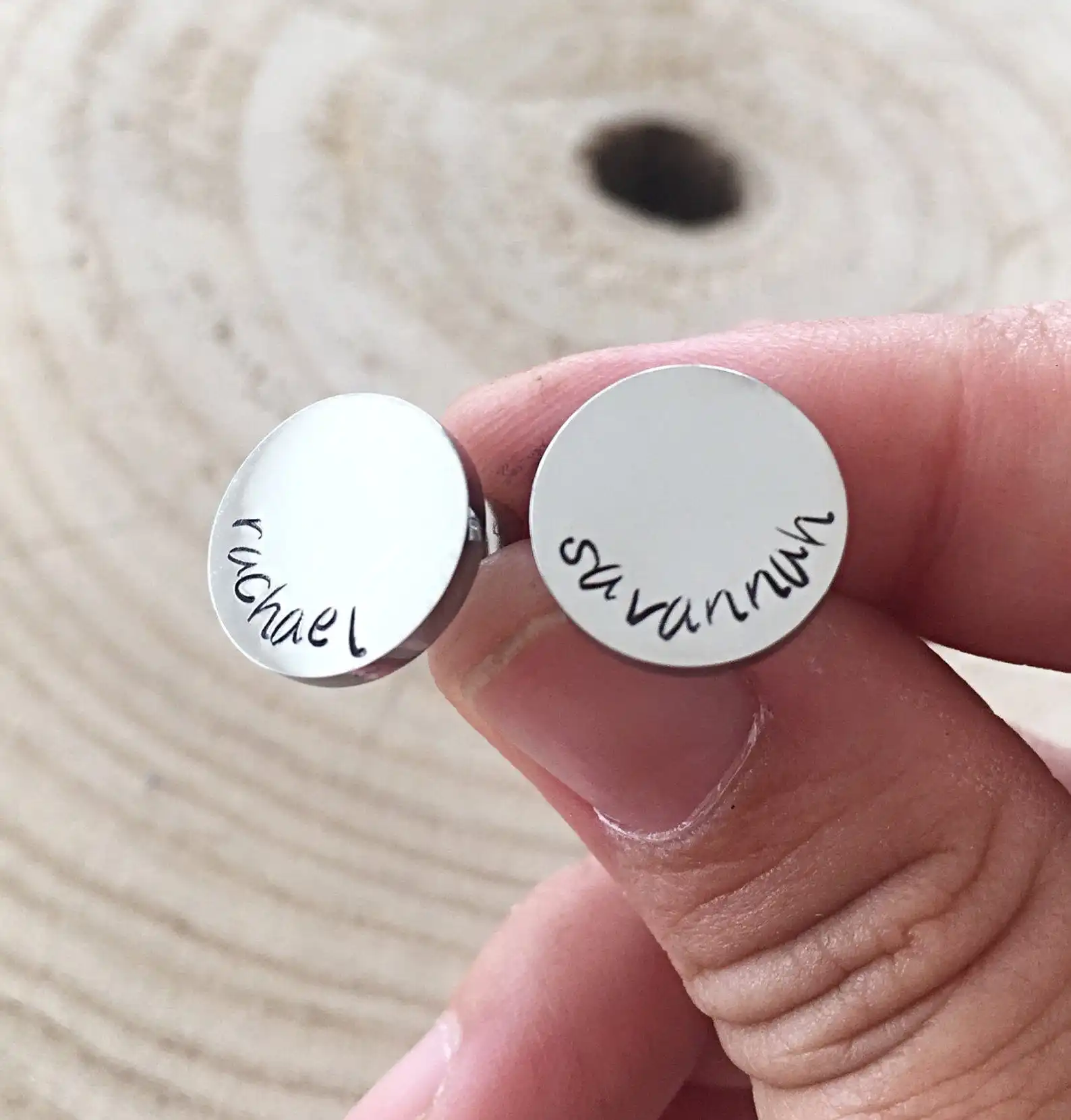 

Customized Earrings For Women Engraved Words Name Letters Stainless Steel Rose Gold Brincos Personalized Birthday Gifts