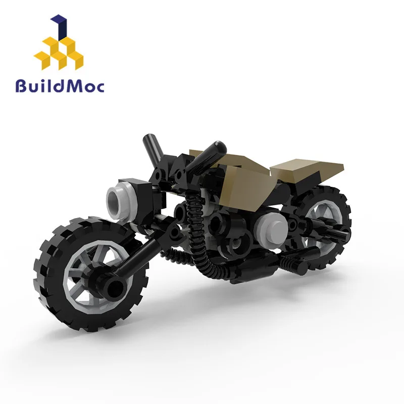 

MOC Mini Small Motorcycle Building Block Kit Compatible Figures Road Speed Racing Car Bike Vehicle Brick Model DIY Kid Toy Gift