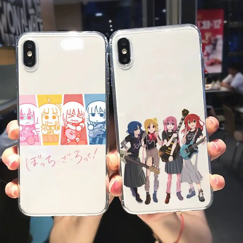 

Чехол для телефона с аниме BOCCHI THE ROCK для Samsung GalaxyS20 S21 S30 FE Lite Plus A21 A51S Note20, прозрачный чехол