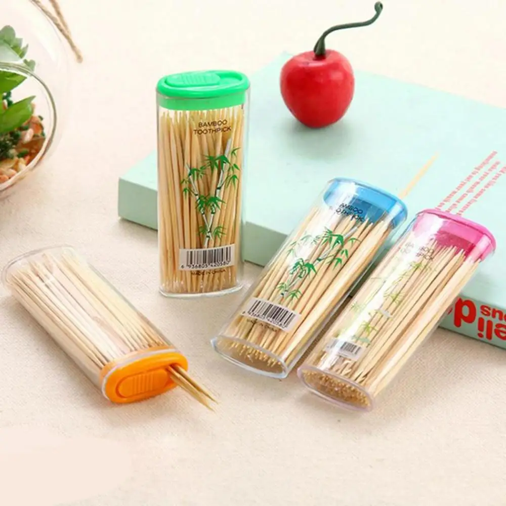 

100PCS/ Box Natural Bamboo Toothpick Disposable Double-headed Tandenstoker For Home Restaurant Hotel Products Toothpicks Tools