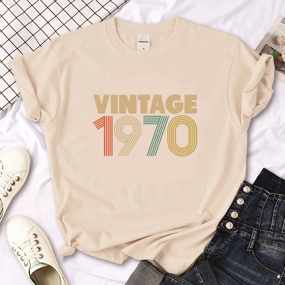 

1970 t shirt women summer Y2K designer top girl designer clothes