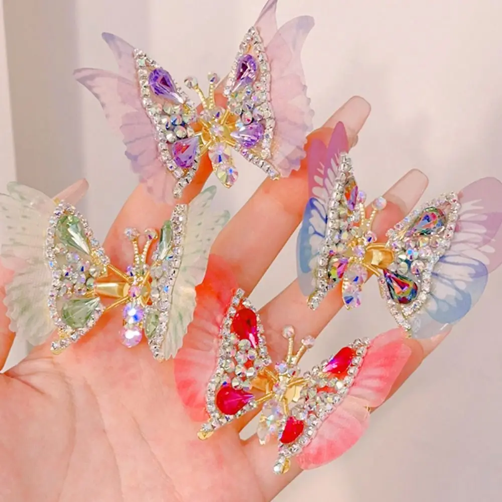 Заколка для волос с бабочкой заколка Фея красочная Hanfu аксессуары украшение в